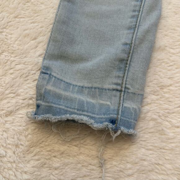 7FAMK Ankle Skinny Jeans sz 5 adjustable waist tabs light wash jeans - Picture 10 of 10